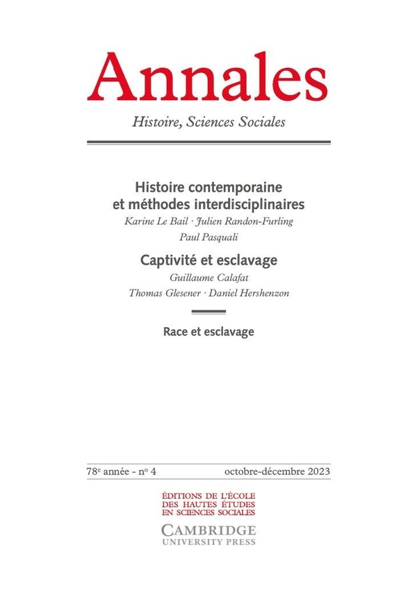 Annales histoire sciences sociales 2023/4 - varia
