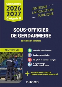 Concours Sous-officier de gendarmerie externe et interne - Tout-en-un 2026/2027