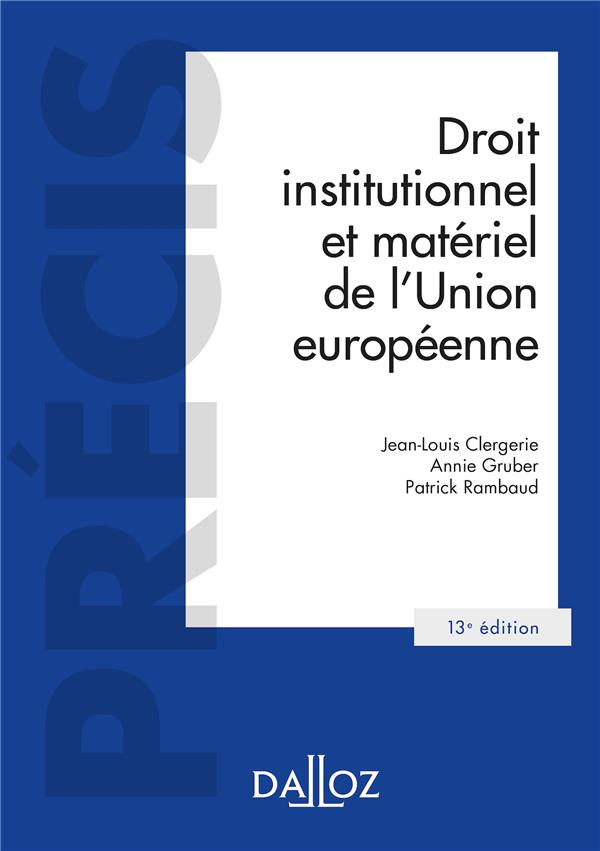 Droit institutionnel et matériel de l'Union européenne