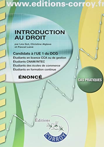 Introduction au droit - Énoncé: UE 1 du DCG