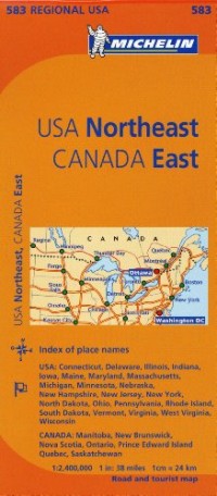 Michelin Map USA Northeast, Canada East.