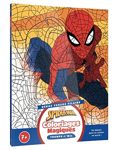 SPIDER-MAN - Coloriages magiques - Trompe-l'oeil (7+) - Héros contre Vilains - MARVEL