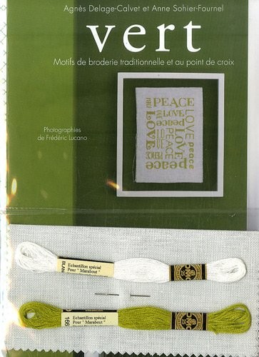 Vert : Motifs de broderie traditionnelle et au point de croix