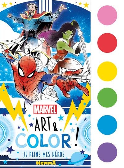 Marvel - Art & Color - Je peins mes héros - Coloriage à la peinture - Dès 6 ans