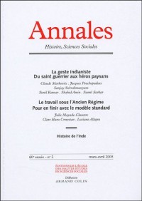 Annales Histoire, Sciences Sociales, N° 2, Mars-Avril 2006 :