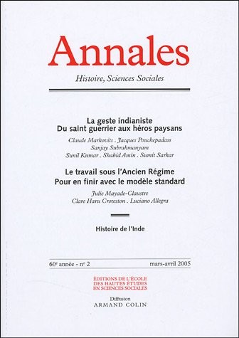 Annales Histoire, Sciences Sociales, N° 2, Mars-Avril 2006 :