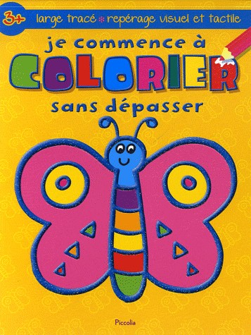 Je commence à colorier sans dépasser (papillon)