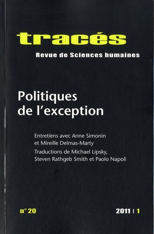 Tracés N° 20 : Politiques de l'exception