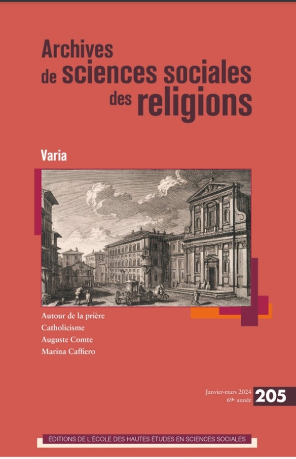 Archives de sciences sociales des religions n 205 - varia