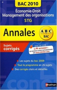 Economie-Droit, Management des organisations, STG : Annales 2010