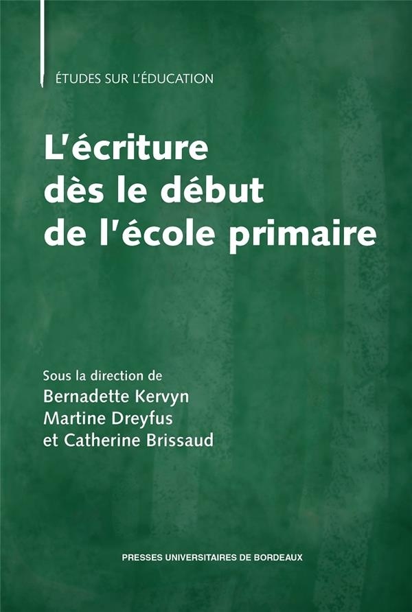 L'écriture dès le début de l'école primaire