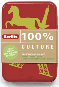 Coffret cadeau 100% culture : Rome ; Paris ; Berlin + un notebook.