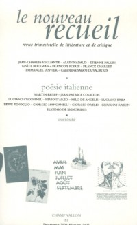 Le nouveau recueil, N° 81, décembre 2006 : Poésie italienne