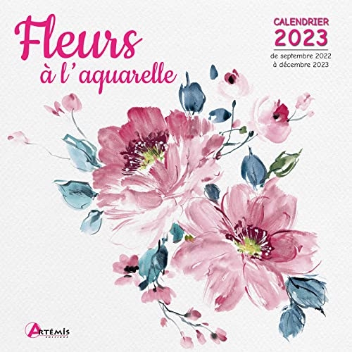 Calendrier fleurs à l'aquarelle 2023