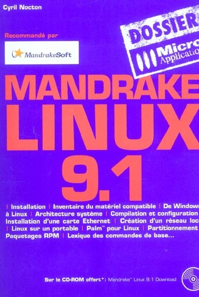 Linux Mandrake 9.1 (avec un CD-Rom)