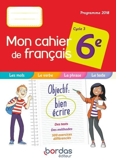 Mon cahier de français 6e