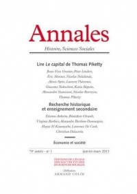 Annales histoire sciences sociales 2015/1 - lire le capital de thomas piketty / recherche historique