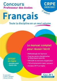 Concours Professeur des écoles - Français - Le manuel complet pour réussir l'écrit - CRPE Admissibilité 2020