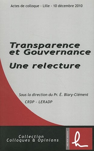 Transparence et Gouvernance : Une relecture