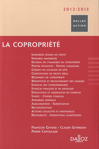 La copropriété 2012/2013-8e éd.: Dalloz Action