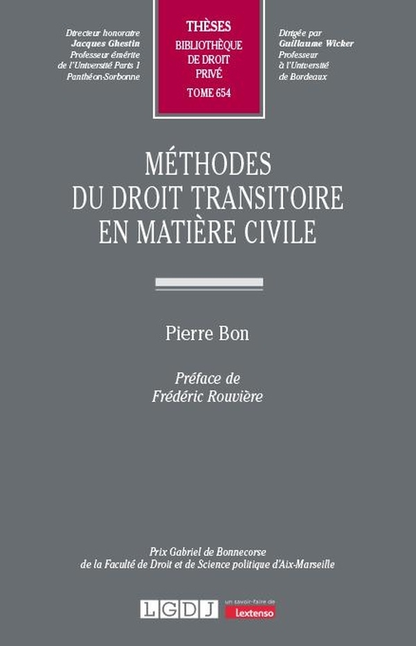 Méthodes du droit transitoire en matière civile (654)