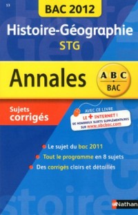 ANNALES BAC 2012 HIST/GEO STG