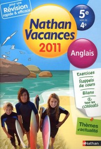 Nathan vacances - anglais de la 5e vers la 4e