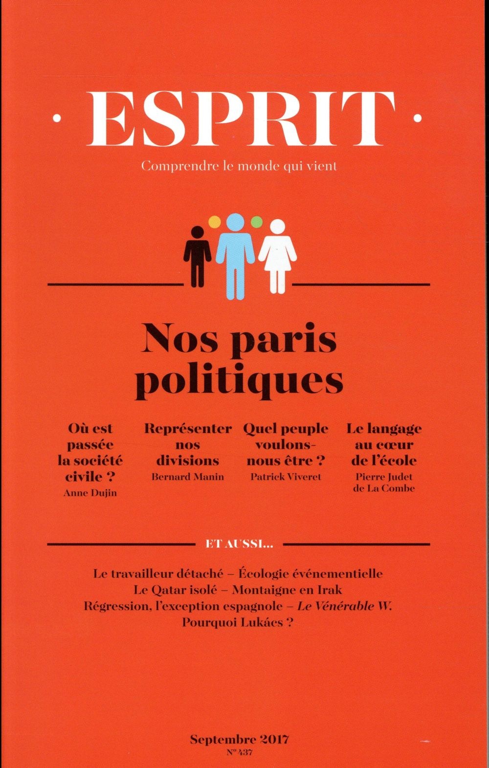 REVUE ESPRIT N 437 RENTRÉE POLITIQUE