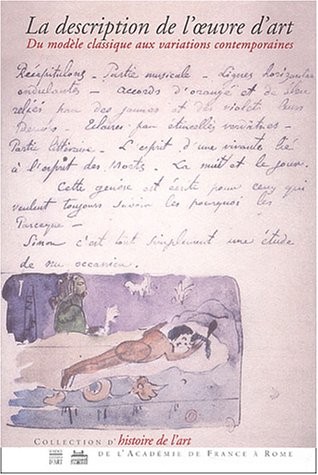 La description de l'oeuvre d'art