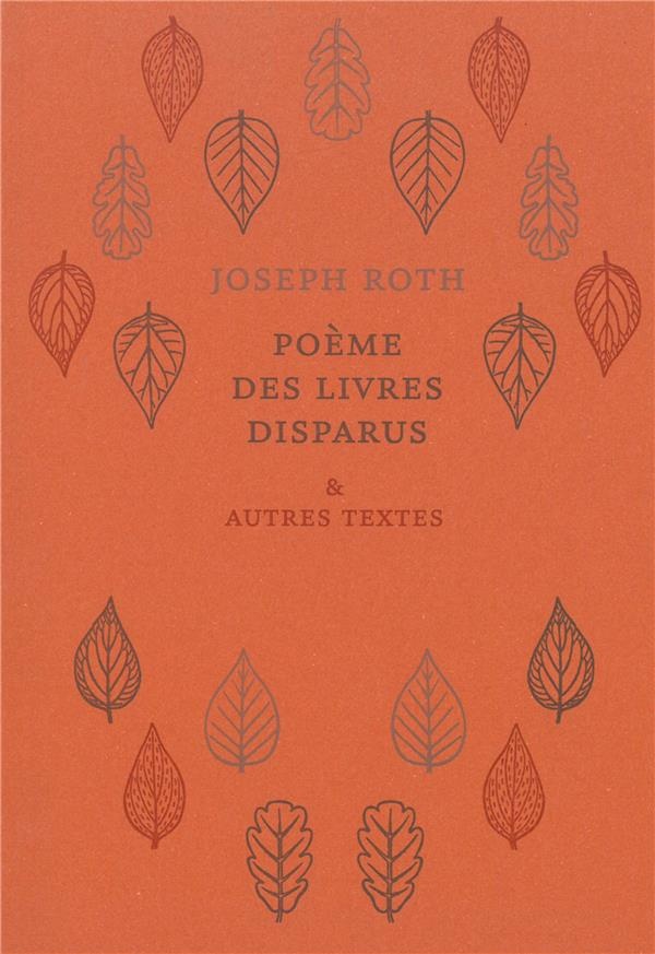 Poème des livres disparus & autres textes