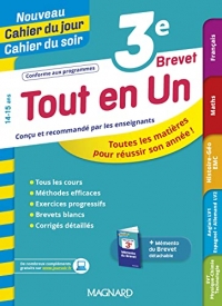 Tout en Un 3e - Leçons, méthodes et exercices - Nouveau Cahier du jour Cahier du soir