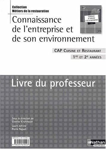 Connaissance de l'entreprise et de son environnement