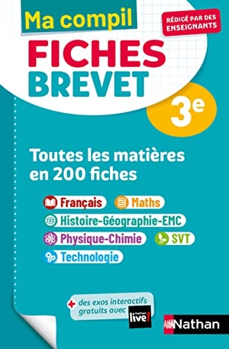 Toutes les matières 3e - Ma Compil fiches Brevet - Brevet 2023