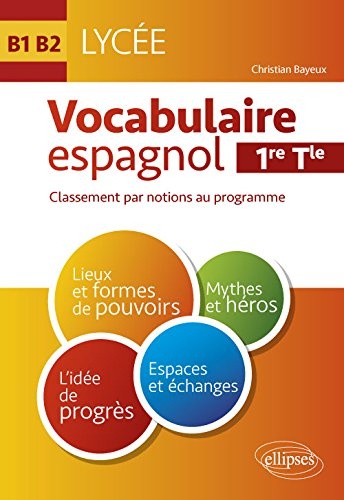 Espagnol. Vocabulaire espagnol au Lycée. Lexique classé par notions au programme. Cycle terminal (1re et Terminale toutes séries) (LV1-LV2) (B1-B2)