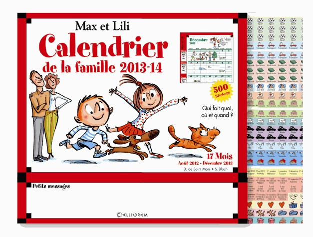 Calendrier de la famille 2013-14 Max et Lili