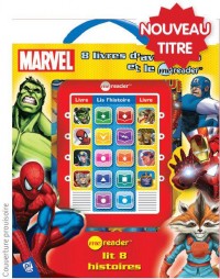 Coffret Marvel Avengers, Gardian of the Galaxy, Spider-Man : 8 livres d'aventures et le Me Reader : Equipe intergalactique ! ; Danger : Docteur ... l'Expo de science ; On recherche Spider-Man !