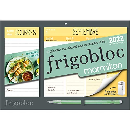 MINI FRIGOBLOC HEBDO 2022 SPÉCIAL RECETTES MARMITON (DE JANVIER À DÉCEMBRE 2022)