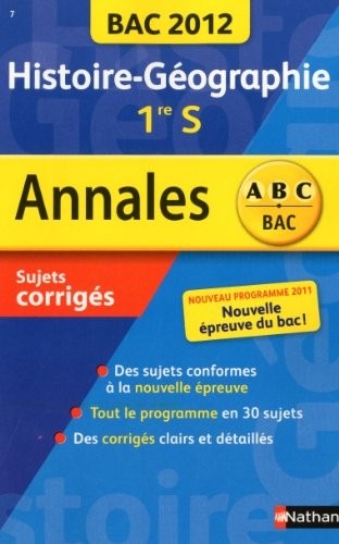 ANNALES BAC 2012 HISTOIRE/GEO