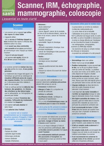 Scanner, IRM, Echographie, Mammographie, Coloscopie : L'essentiel en toute clarté