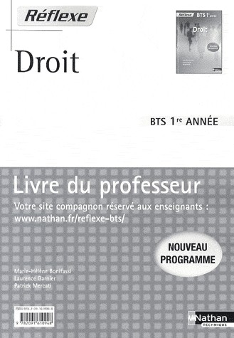 Droit BTS 1re année : Livre du professeur