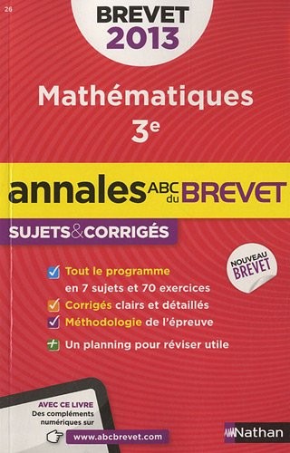 ANNALES BREVET 2013 MATHS CORR