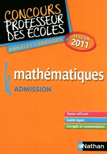 MATHS - CRPE ADMISSION 2011