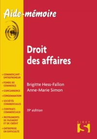 Droit des affaires - 19e éd.: Aide-mémoire Sirey