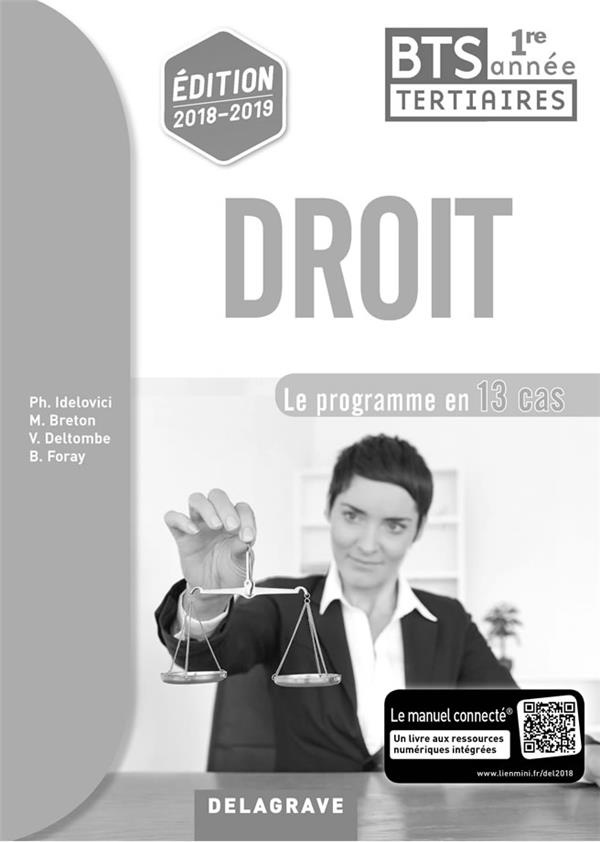 Droit Bts 1re Annee 2018 Livre du Professeur 3ed
