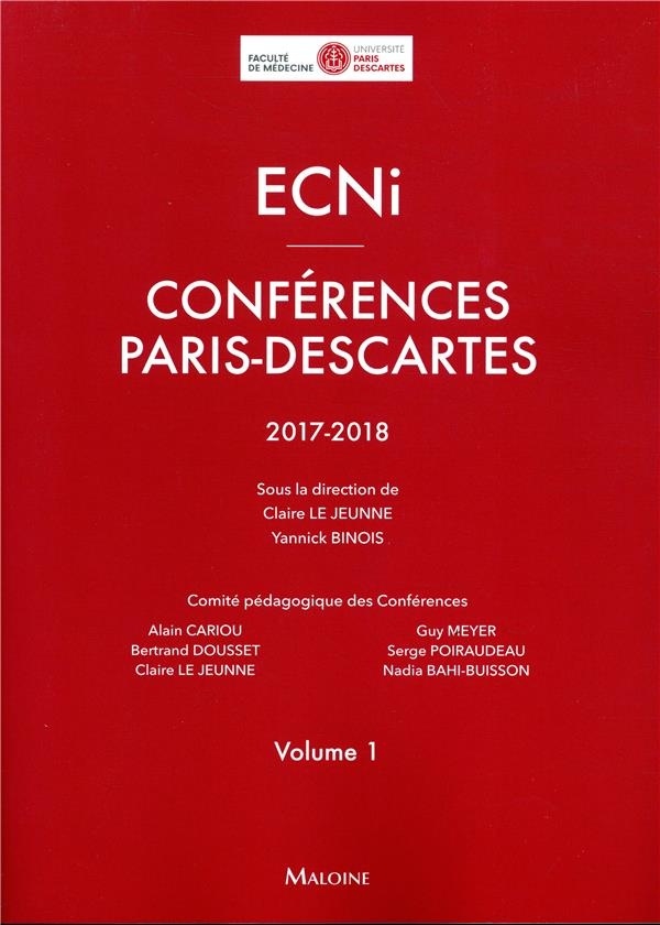 ECNi : Conférences Paris-Descartes 2017-2018 Volume 1