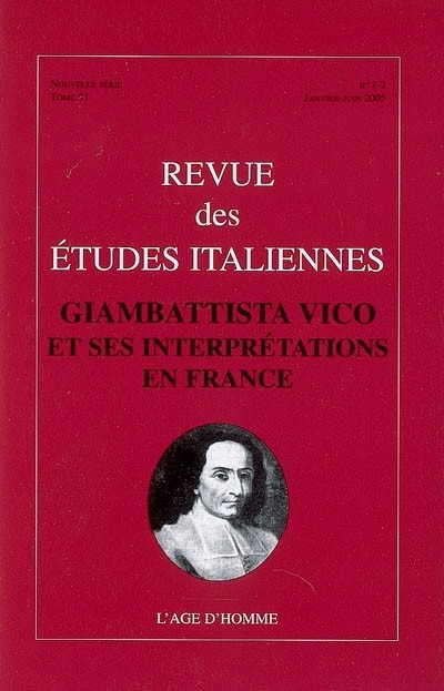 Revue des Etudes Italiennes T51/1-2-