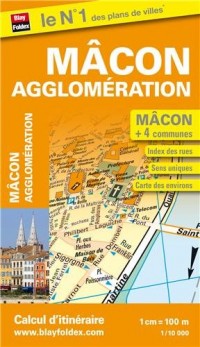 Plan de ville de Mâcon et de son agglomération - Echelle : 1/10 000
