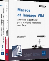 Macros et langage VBA - Coffret de 2 livres : Apprendre et s'entraîner par la pratique à programmer sous Excel (2e édition)