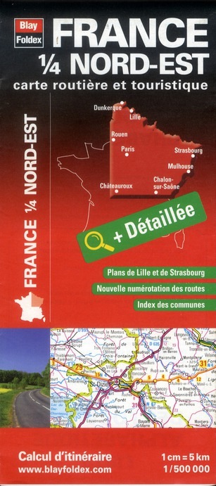 France 1/4 Nord-est : 1/500 000