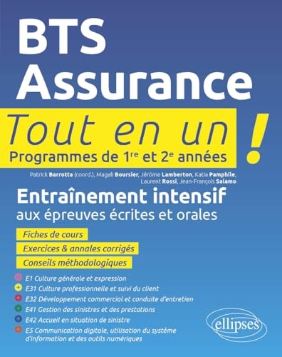 BTS Assurance: Programmes de 1re et 2e années, entraînement intensif aux épreuves écrites et orales